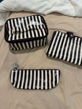 Henri Bendel Classic Stripe Cosmetic 3 Piece Set